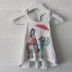 Jillians Closet graphic tank top sz: 4
